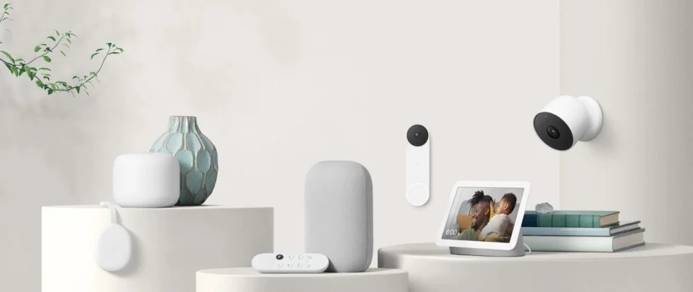google nest product family minimalist monotone design