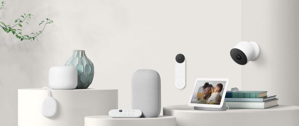 google nest product family minimalist monotone design