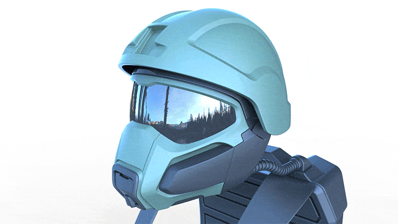 industrial design 3D development of safety compliant helmet concept