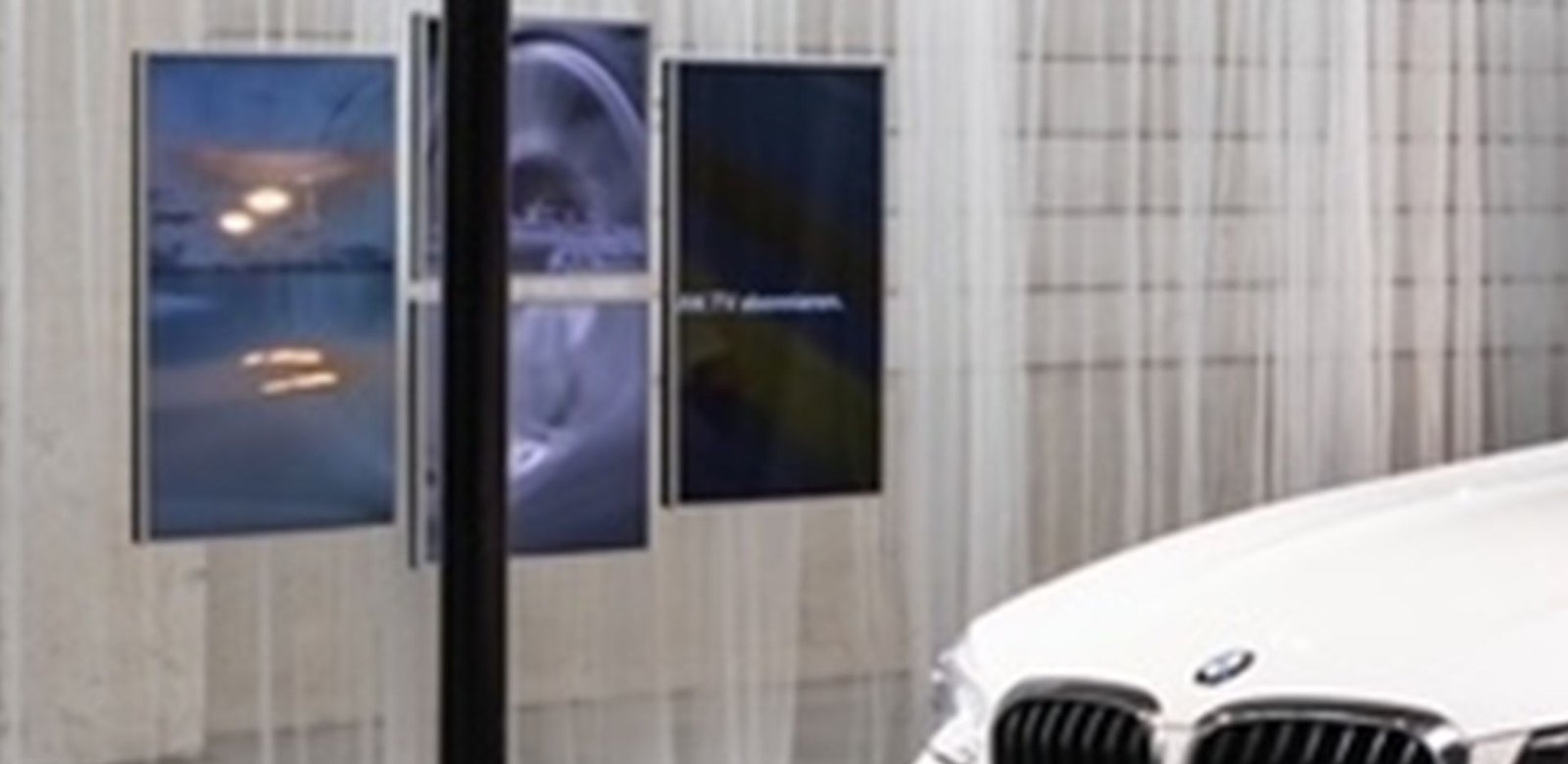 Outfront Media – LCD Screens in NYC Subway and Cinema Movie Walls 61 Videri LCD screen in a BMW showroom