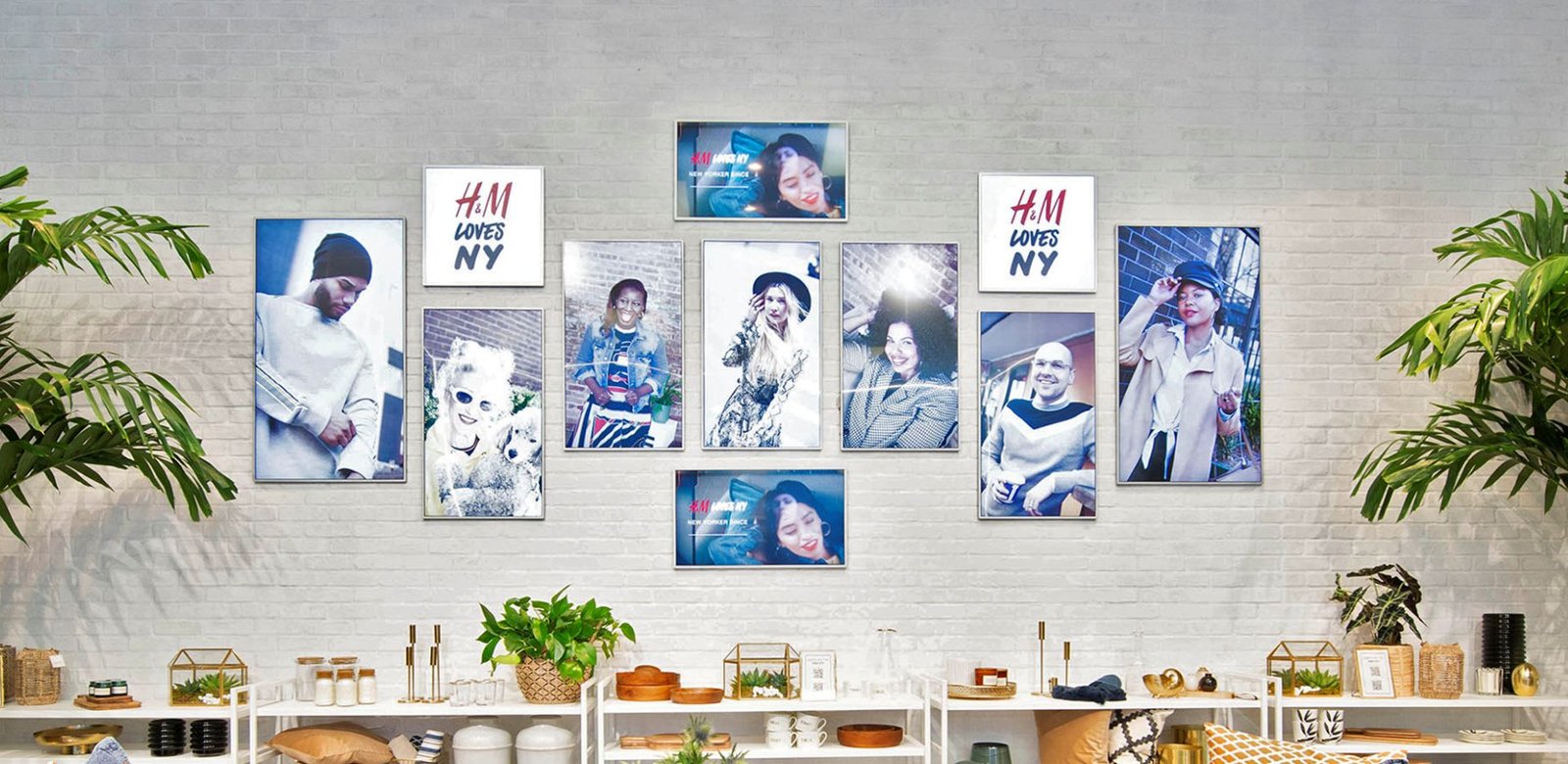 Outfront Media – LCD Screens in NYC Subway and Cinema Movie Walls 62 Videri LCD screen wall at H&M